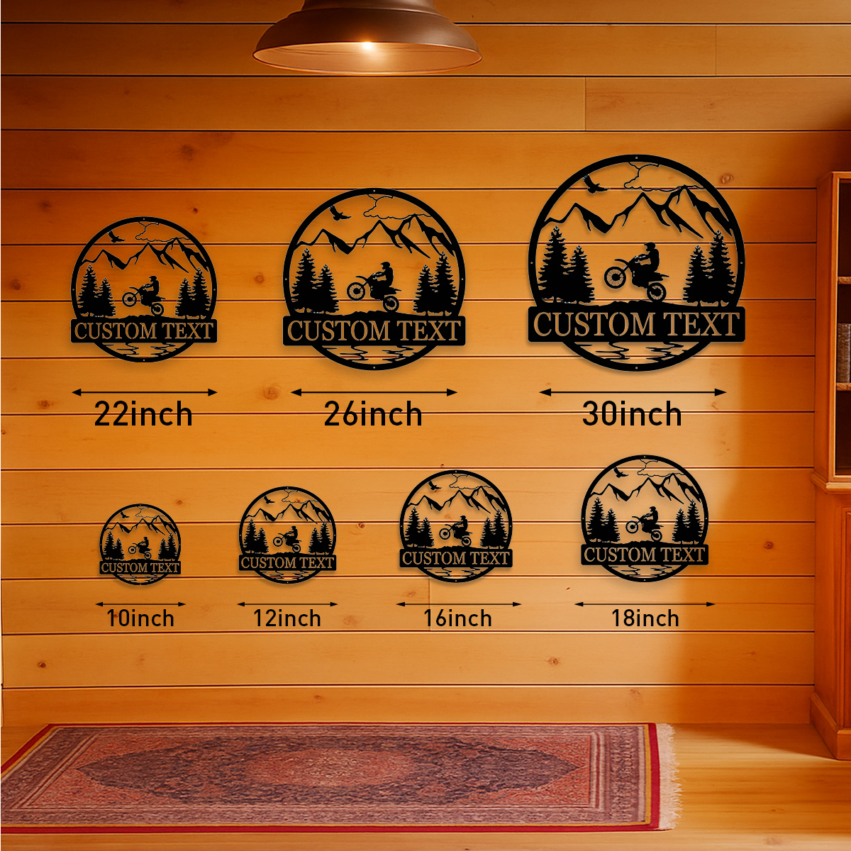 Personalized Dirt Bike Outdoor Metal Wall Art, Motocross Decor Dirt Bike Decor, Biker Name Metal Sign