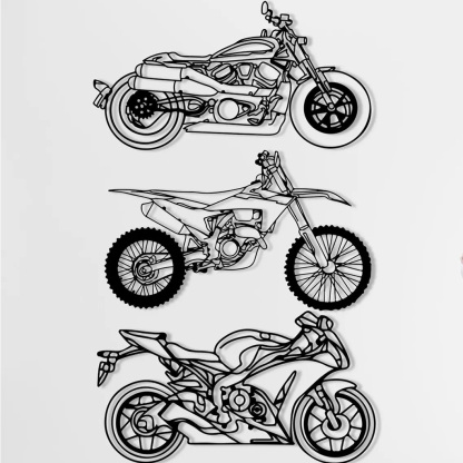 Custom Motorcycle Metal Decor Wall Art, Personalized Motorcycle Wall Sign, Motorcycle Lover Gift for Men, Motorcycle Accessories Decor