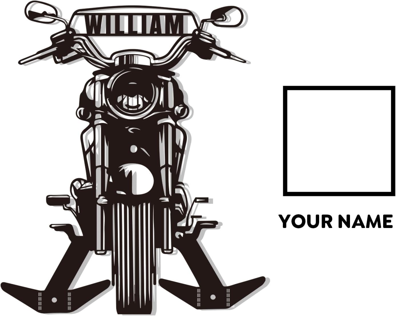 Custom Name Iron Helmet Hanger ,Durable Wall-Mounted Rack for Bikers-MetalsignX