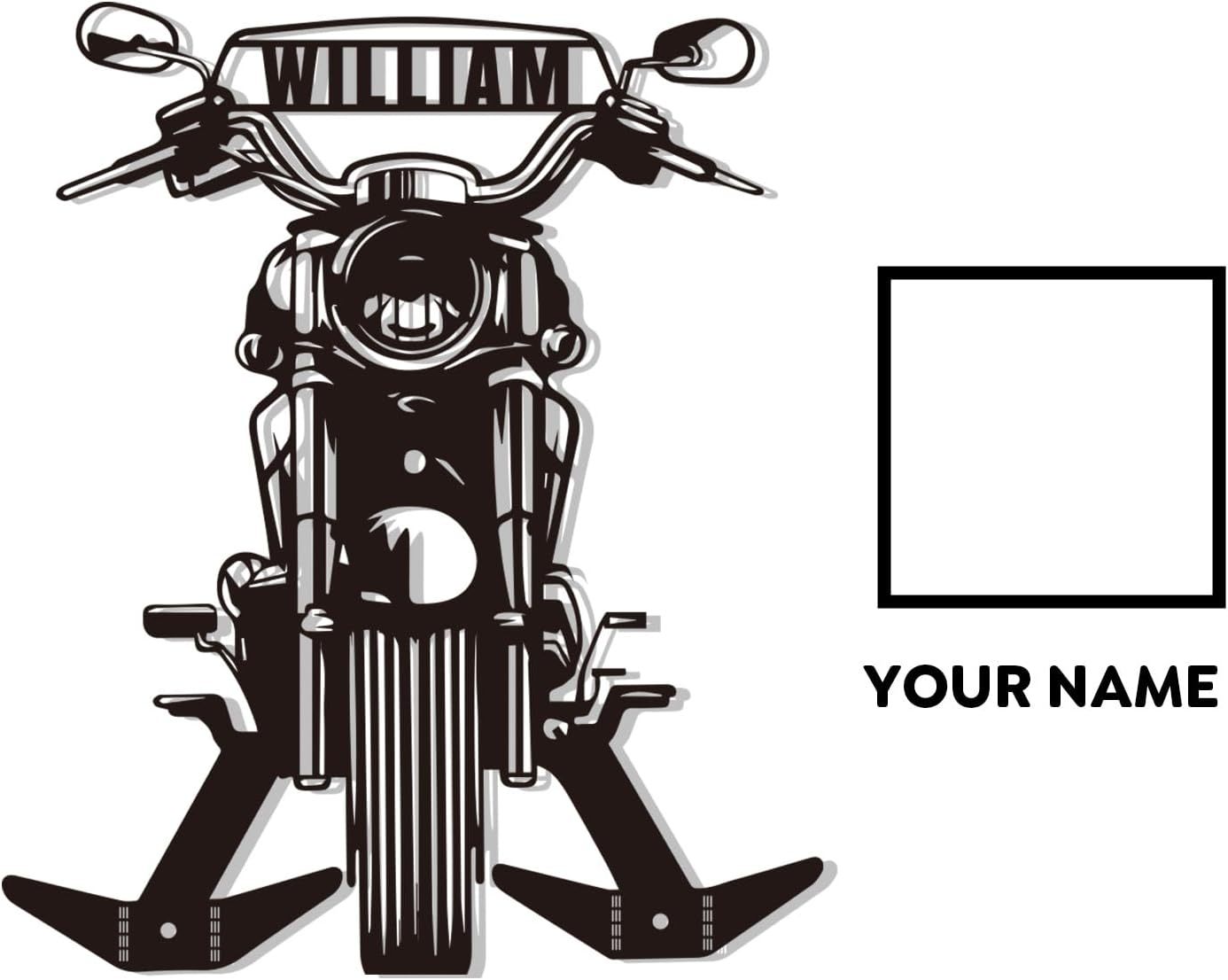Custom Name Iron Helmet Hanger ,Durable Wall-Mounted Rack for Bikers-MetalsignX