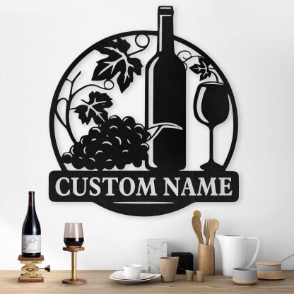 Personalized Kitchen Wall Plaque - Coffee, BBQ & Wine Metal Art for Food Lovers-MetalsignX