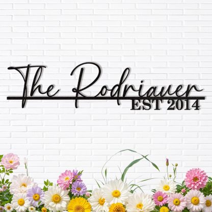 Personalized Metal Family Name Sign, Split Letter Monogram Wall Decor & Last Name Home Decor-MetalsignX