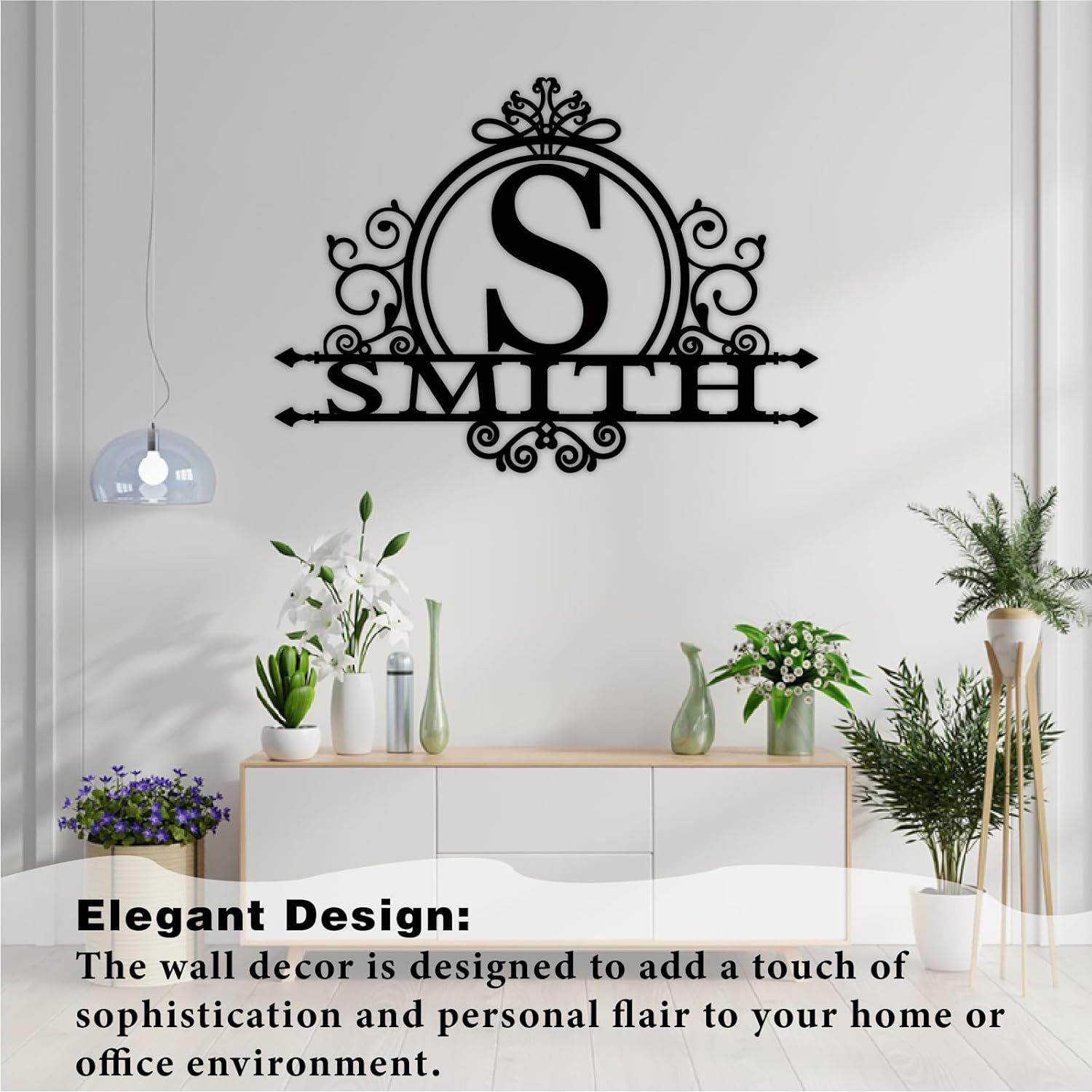 Personalized Metal Name Sign Split Letter Monogram For Home Wall Decor-MetalsignX