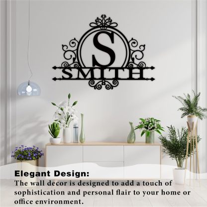 Personalized Metal Name Sign Split Letter Monogram For Home Wall Decor-MetalsignX