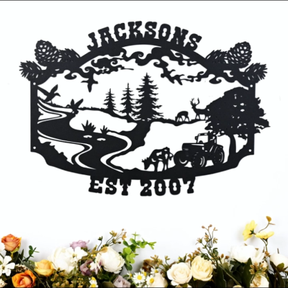 Custom Metal Signs, Personalized Farm House Metal Sign, Metal Wall Decor, Personalized Camping/Wedding Gifts Mothers Day Gifts