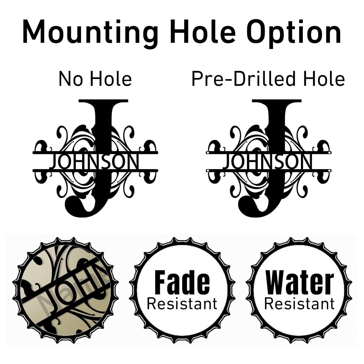 Metal Name Sign, Split Letter Monogram,  Couple/Housewarming/Wedding Gift-MetalsignX