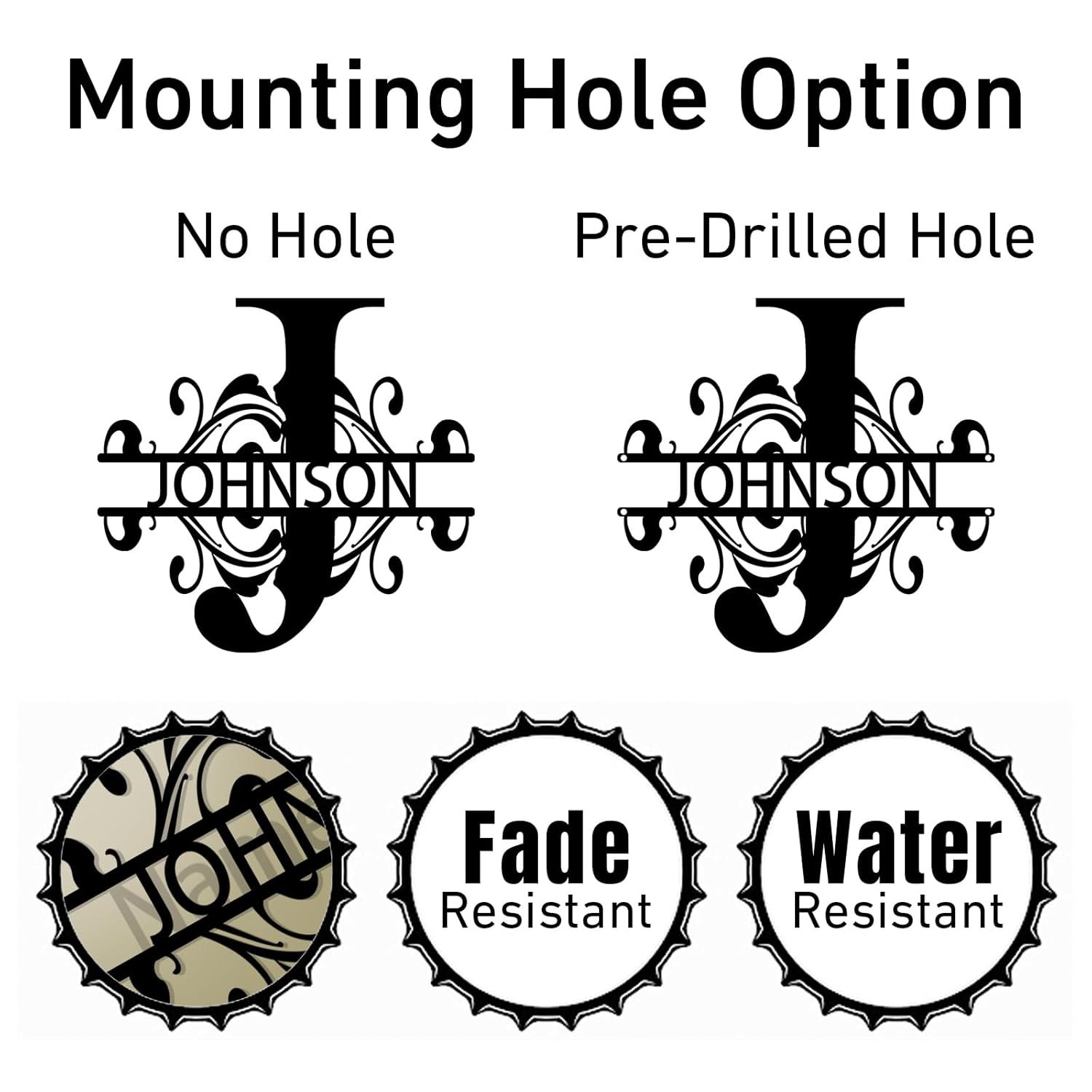 Metal Name Sign, Split Letter Monogram,  Couple/Housewarming/Wedding Gift-MetalsignX