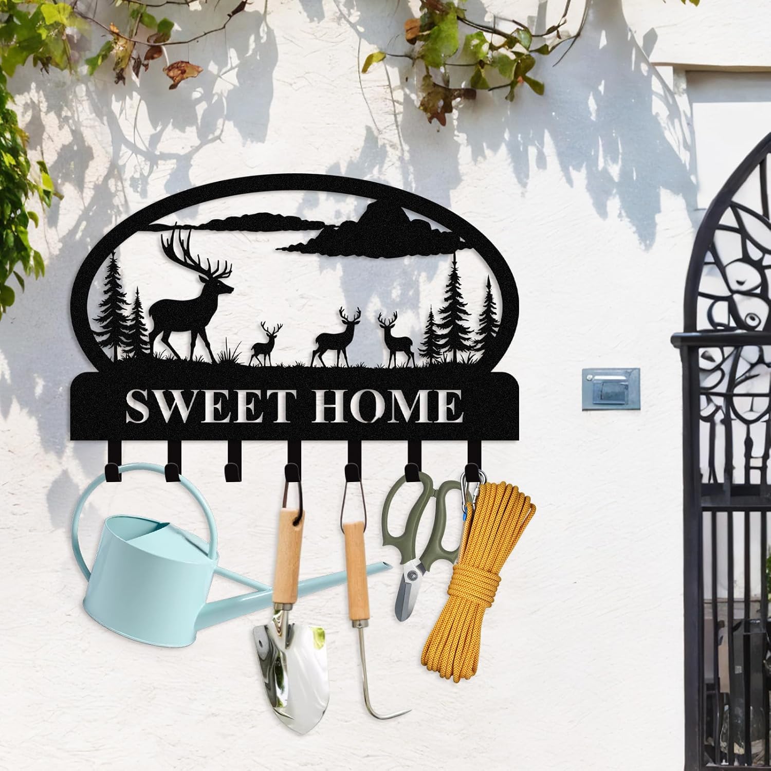 Personalized Key Holder for Wall, Custom Camping Wall Key Hooks with Name-MetalsignX