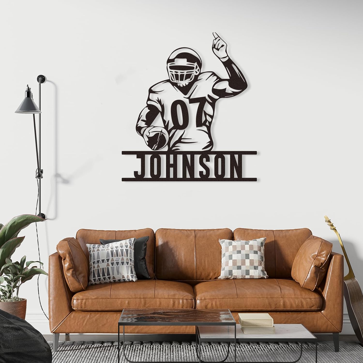 Personalized Football Metal Sign, Metal Signs Customized, Custom Ball Football Metal Wall Art, Custom Signs Outdoor Metal, Custom Name Sign Football Room Decor for Boys