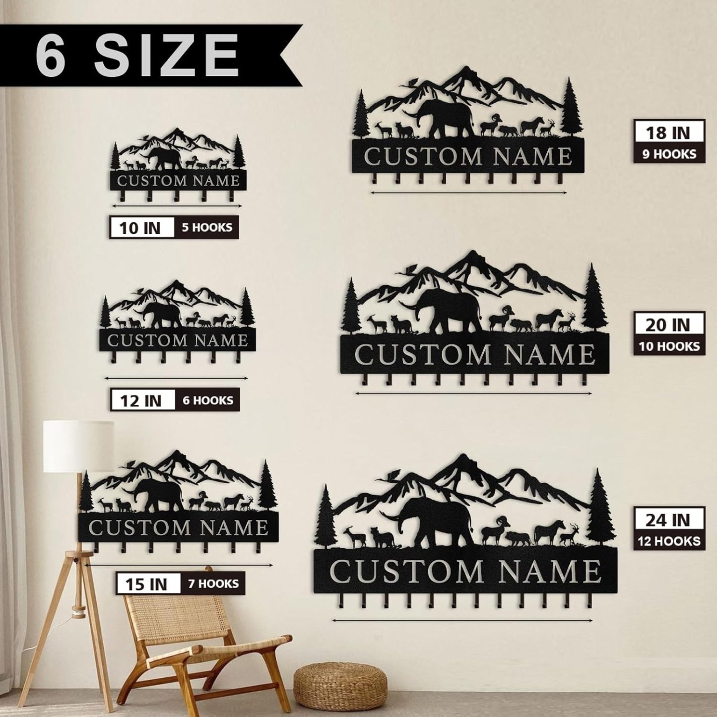 Custom Polar  Key Holder with Name, Wall-Mounted Organizer  | Perfect for Living Room Decor-MetalsignX