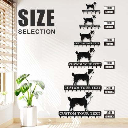 Personalized Dog Leash Holder for Wall, Custom Name Dog Hooks for Wall-MetalsignX