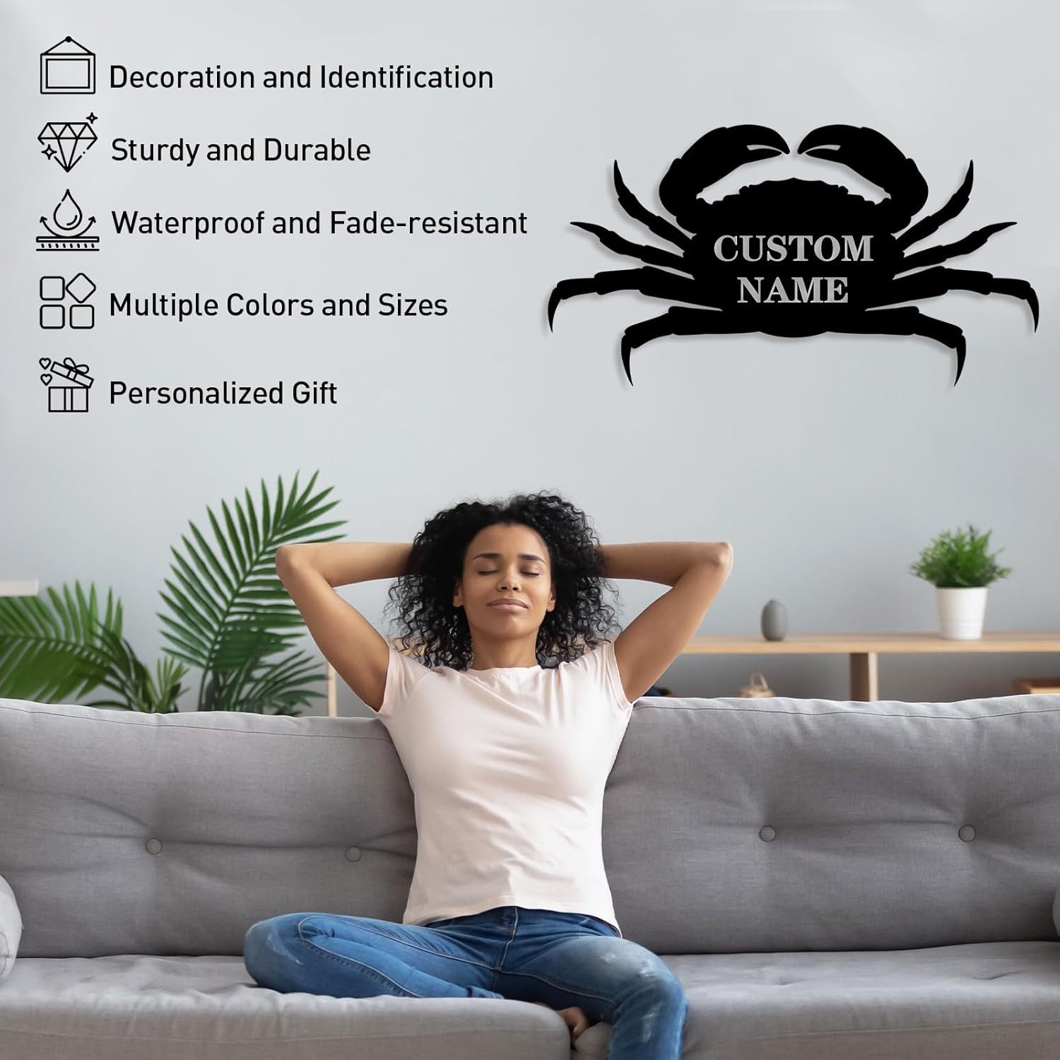 Personalized Beach Metal Sign, Custom Flamingo Metal Name Sign-MetalsignX