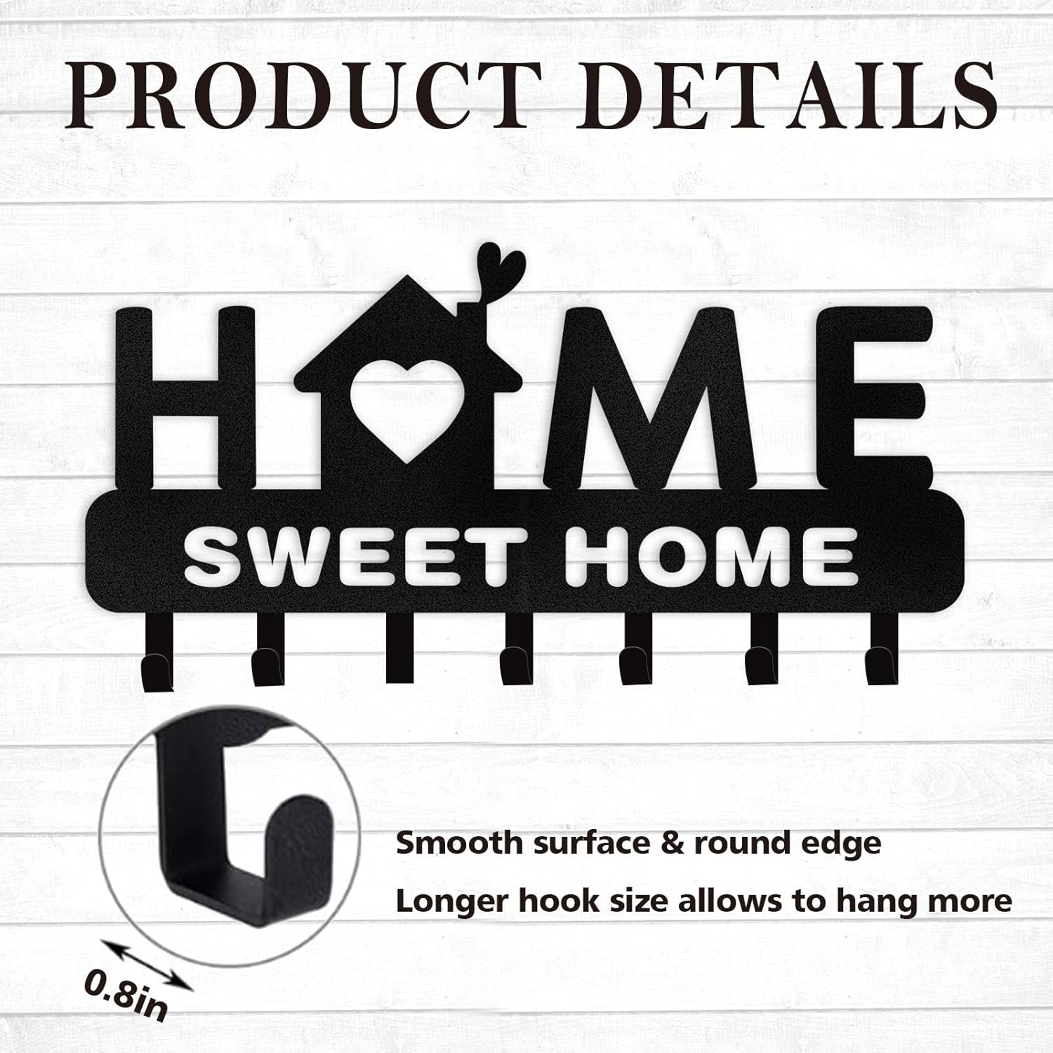 Personalized Key Holder for Wall, Custom Forest Deer Coat Rack Wall Hanging-MetalsignX