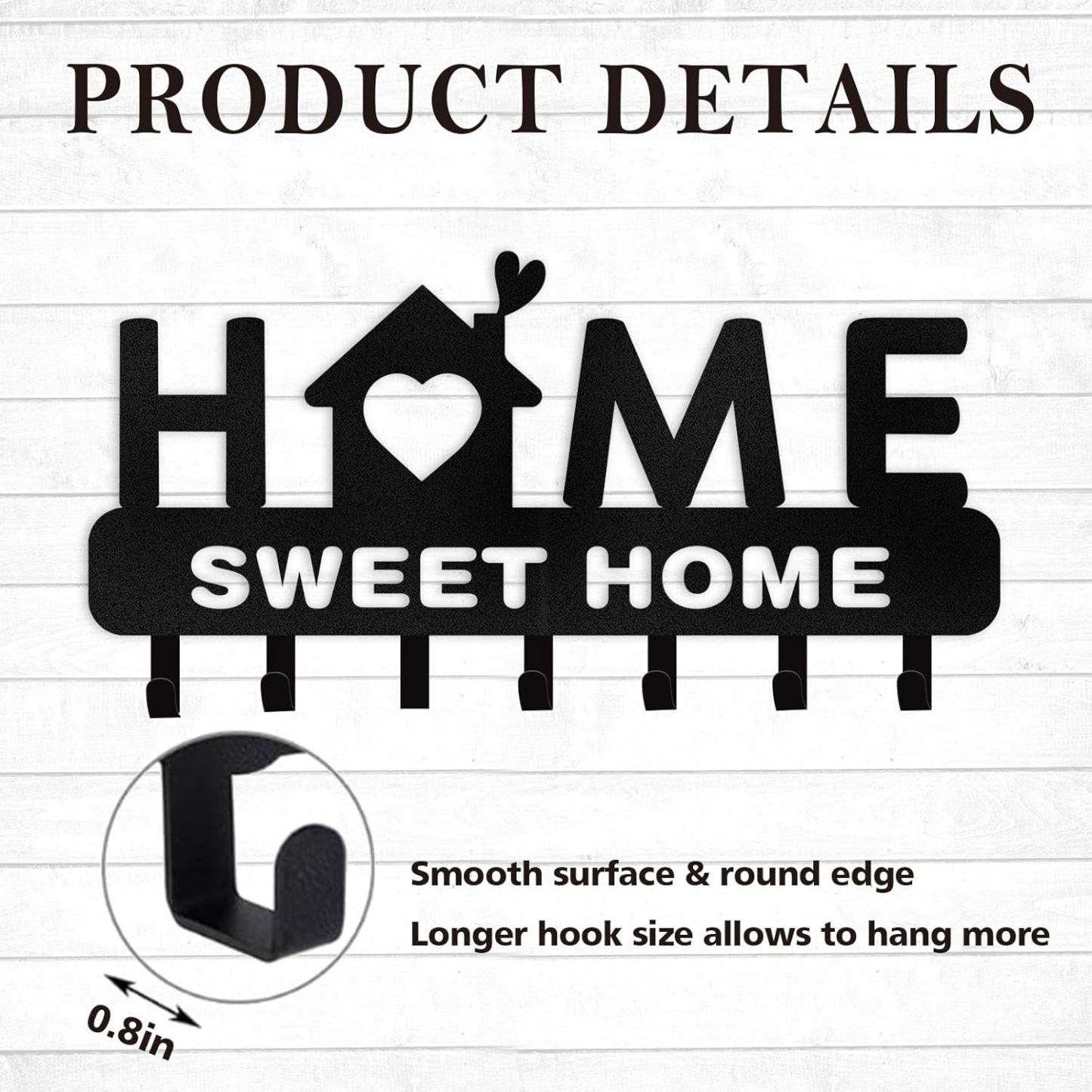 Personalized Key Holder for Wall, Custom Forest Deer Coat Rack Wall Hanging-MetalsignX