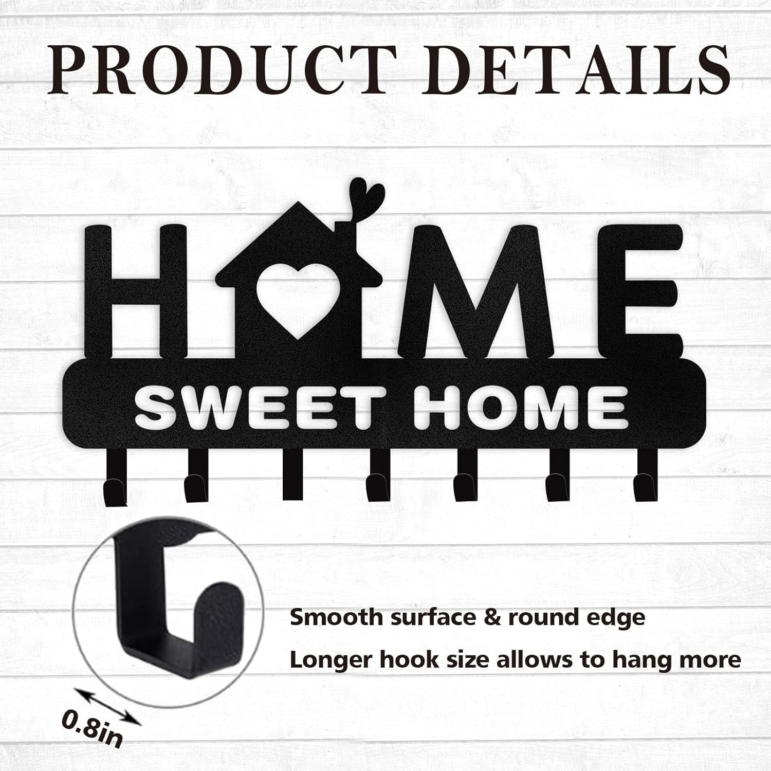 Personalized Key Holder for Wall, Custom Forest Deer Coat Rack Wall Hanging-MetalsignX