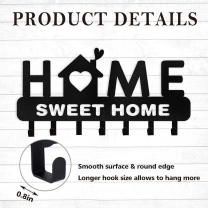 Personalized Key Holder for Wall, Custom Forest Deer Coat Rack Wall Hanging-MetalsignX