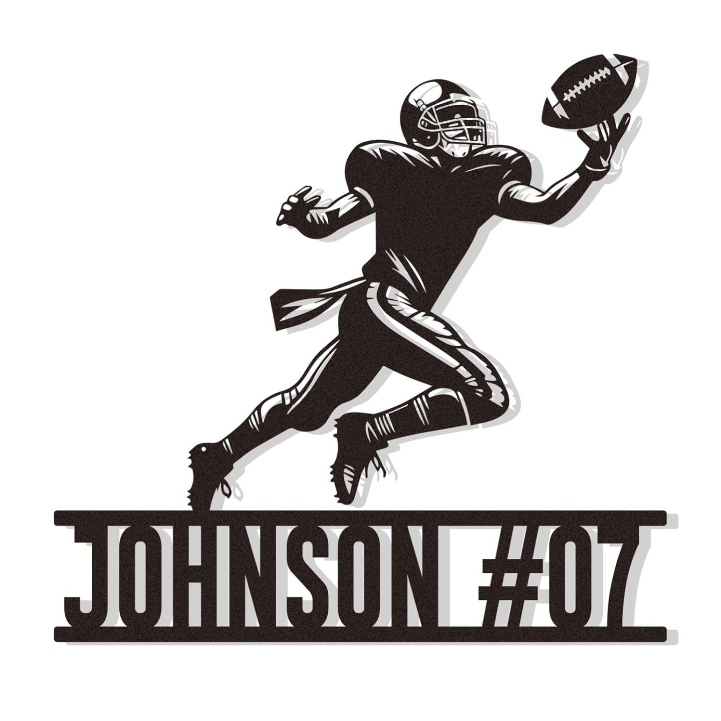 Personalized Football Metal Sign, Metal Signs Customized, Custom Ball Football Metal Wall Art, Custom Signs Outdoor Metal, Custom Name Sign Football Room Decor for Boys