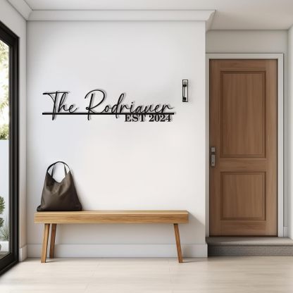 Personalized Metal Family Name Sign, Split Letter Monogram Wall Decor & Last Name Home Decor-MetalsignX