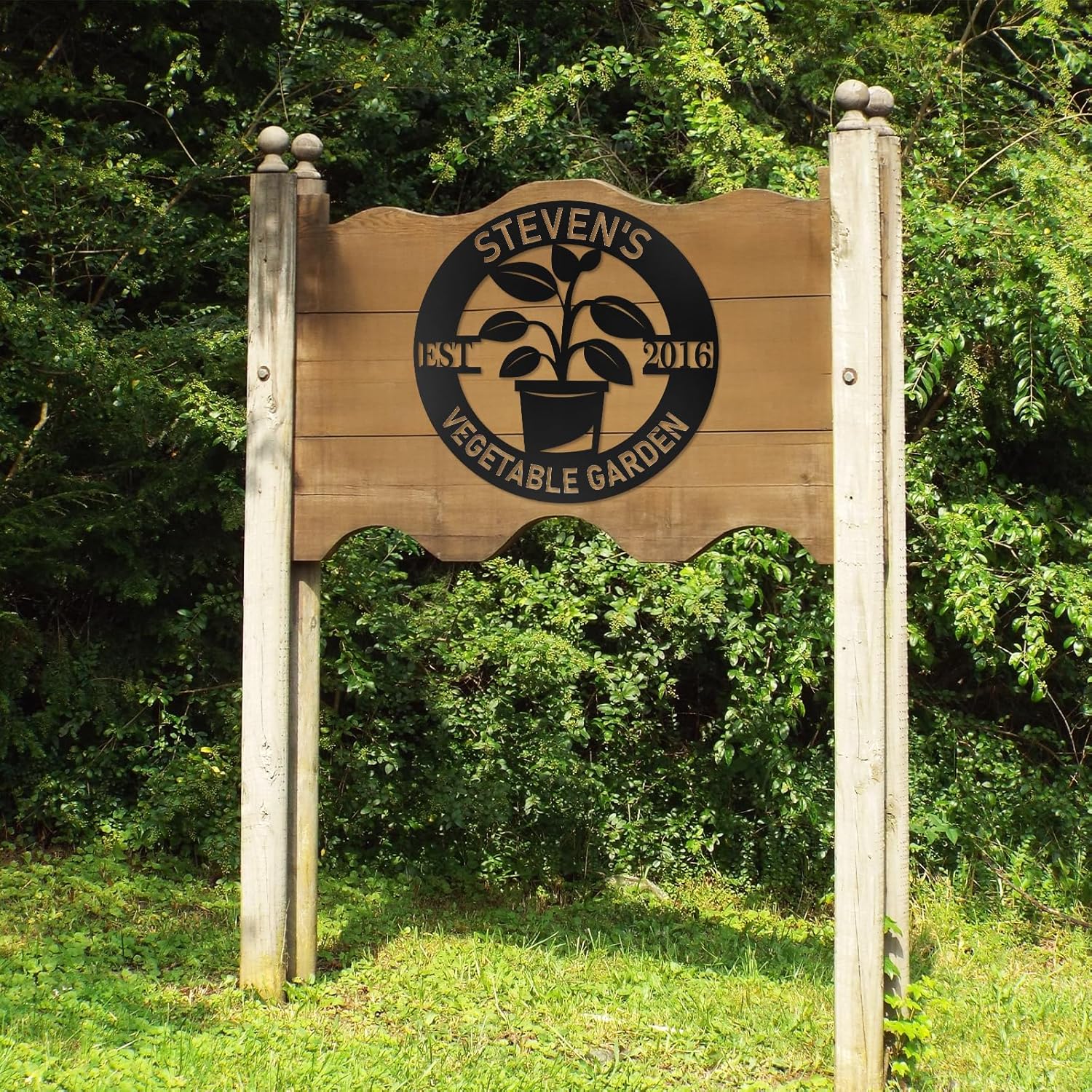 Personalized Garden Signs | Custom Name Garden Signs | Metal Garden Signs for Outside | Yard Signs Customized | Outdoor Metal Garden Wall Art | Patio Sign | Metal Garden Decor Gift for Gardener