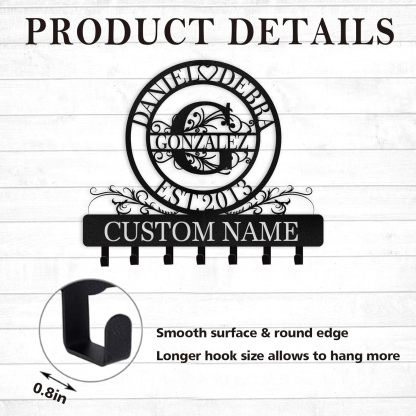 Personalized Key Holder for Wall, Custom Forest Deer Coat Rack Wall Hanging-MetalsignX