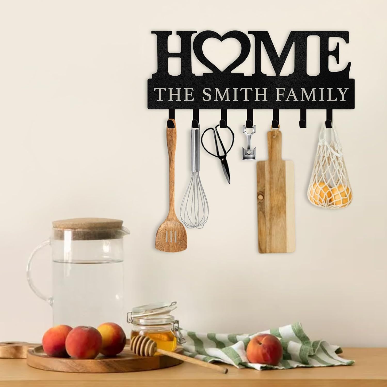 HOME Metal Key Holder , Decorative Entryway Key Organizer-MetalsignX