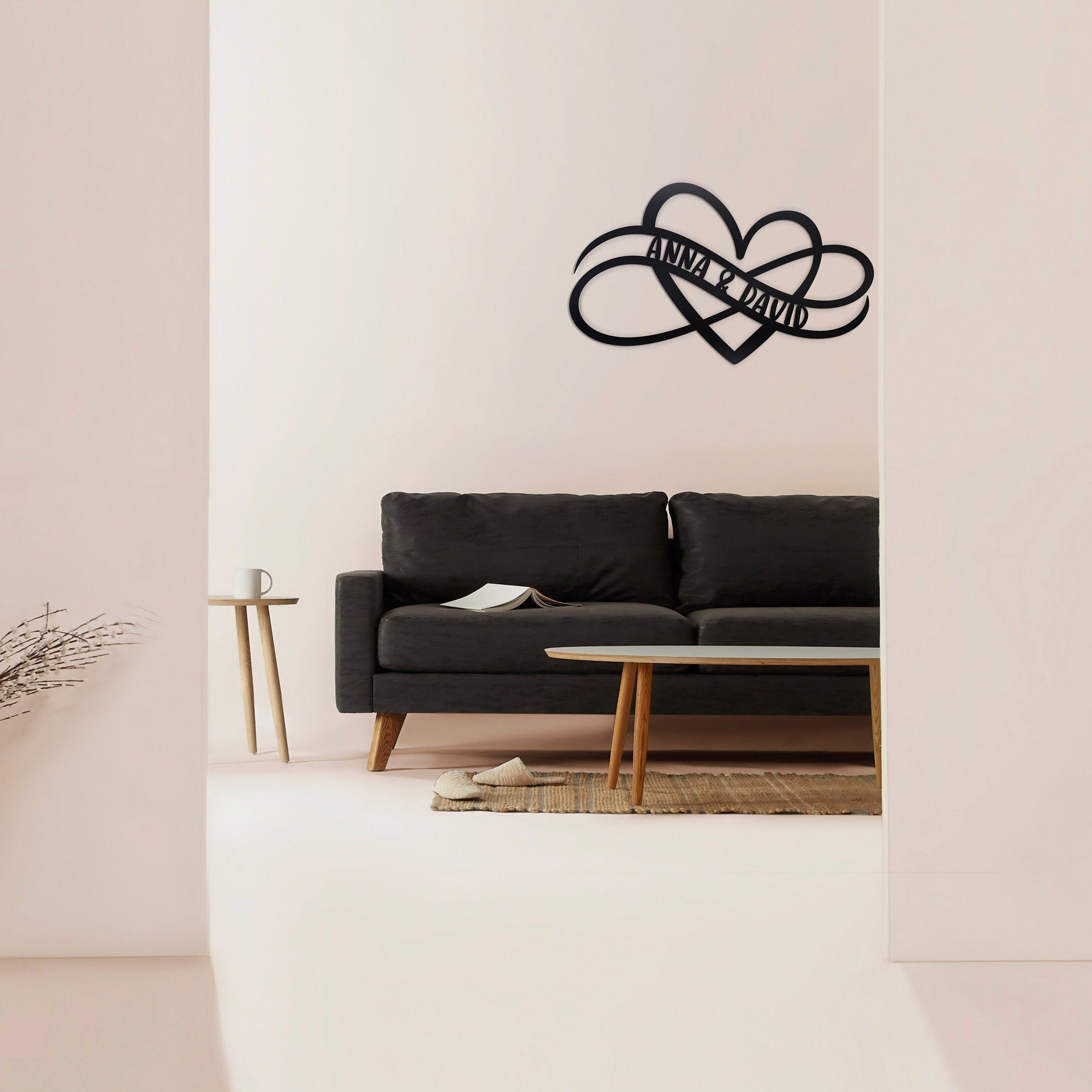 Personalized 100% Handmade Wedding Metal Sign of Infinity Love with Name-MetalsignX