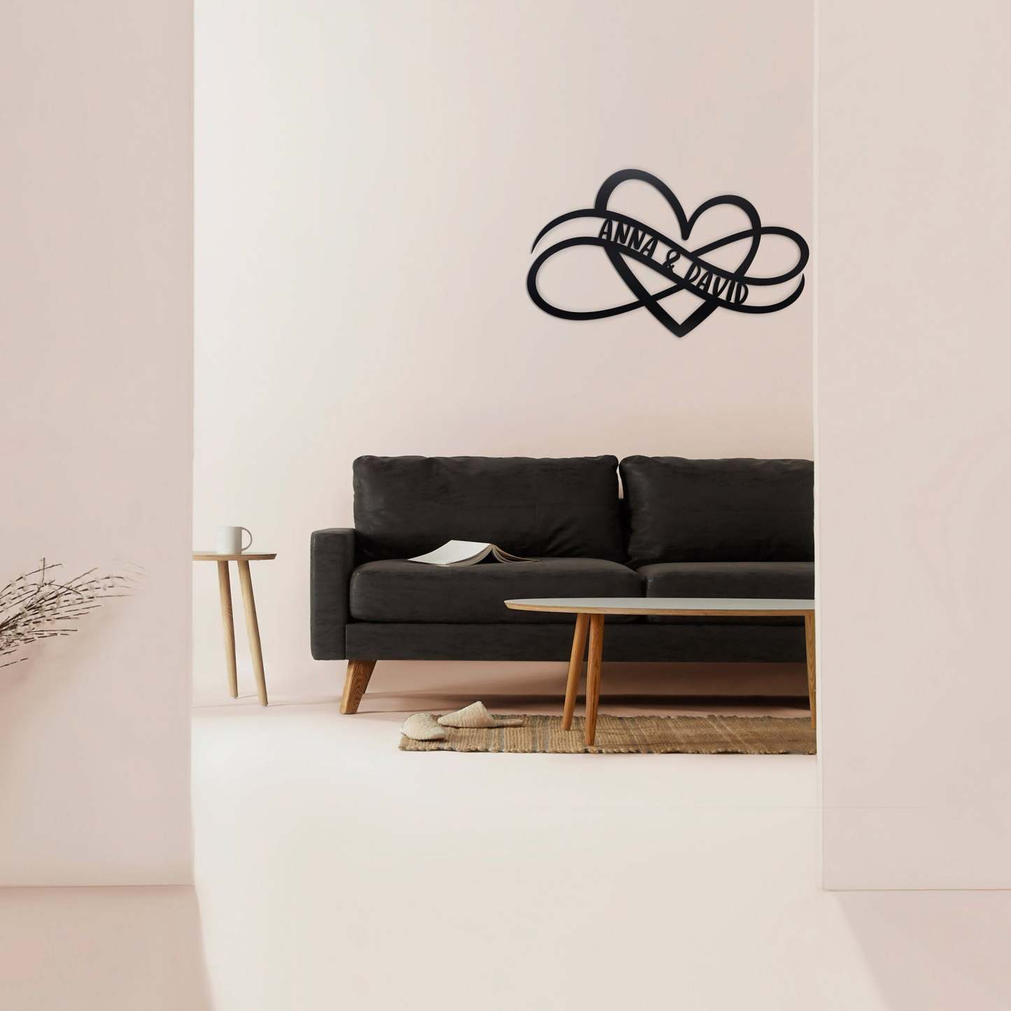 Personalized 100% Handmade Wedding Metal Sign of Infinity Love with Name-MetalsignX