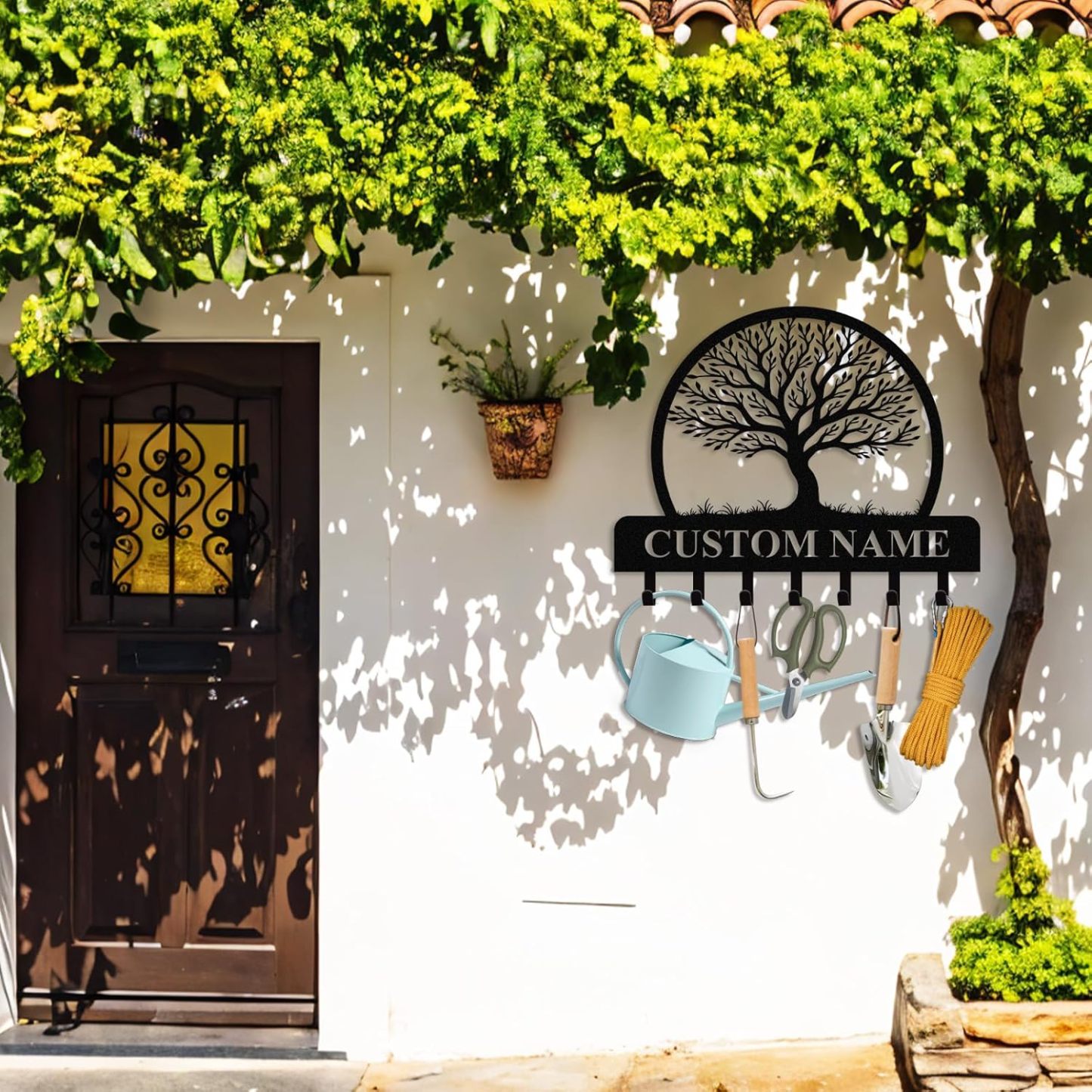 Personalized Key Holder for Wall, Custom Camping Wall Key Hooks with Name-MetalsignX