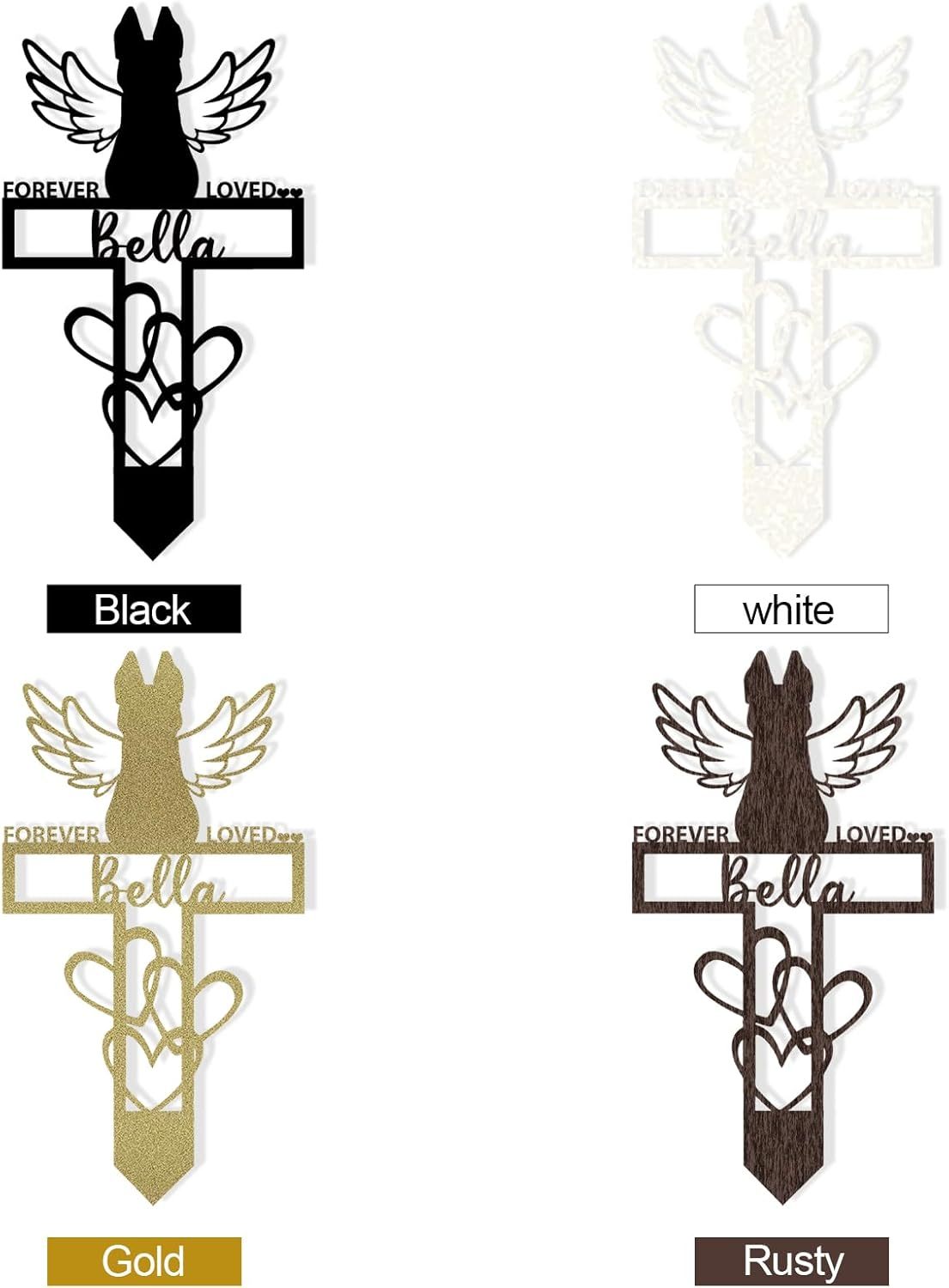 Personalized Pet Memorial Garden Stake, Custom Cat Headstone for Outdoor Decor | Memorial Plaque for Lost Pets-MetalsignX