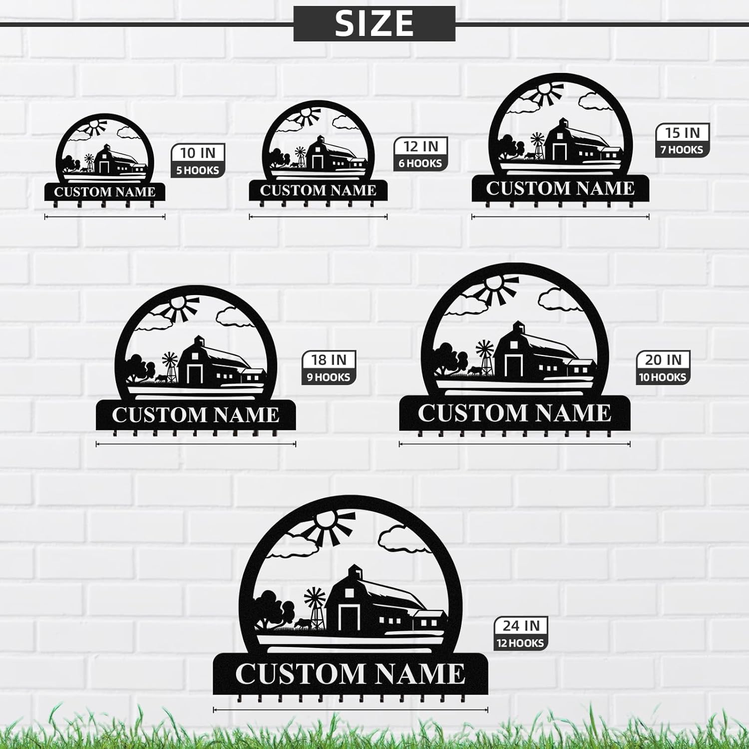 Personalized Key Holder for Wall, Custom Camping Wall Key Hooks with Name-MetalsignX