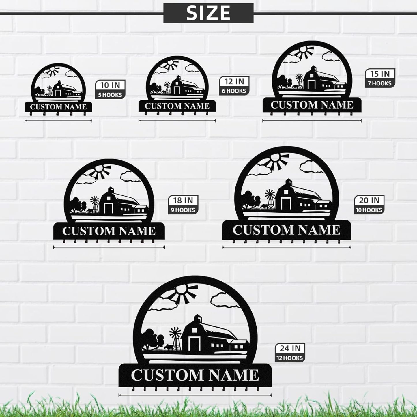 Personalized Key Holder for Wall, Custom Camping Wall Key Hooks with Name-MetalsignX