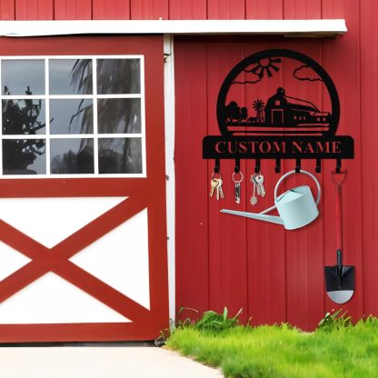 Personalized Key Holder for Wall, Custom Camping Wall Key Hooks with Name-MetalsignX