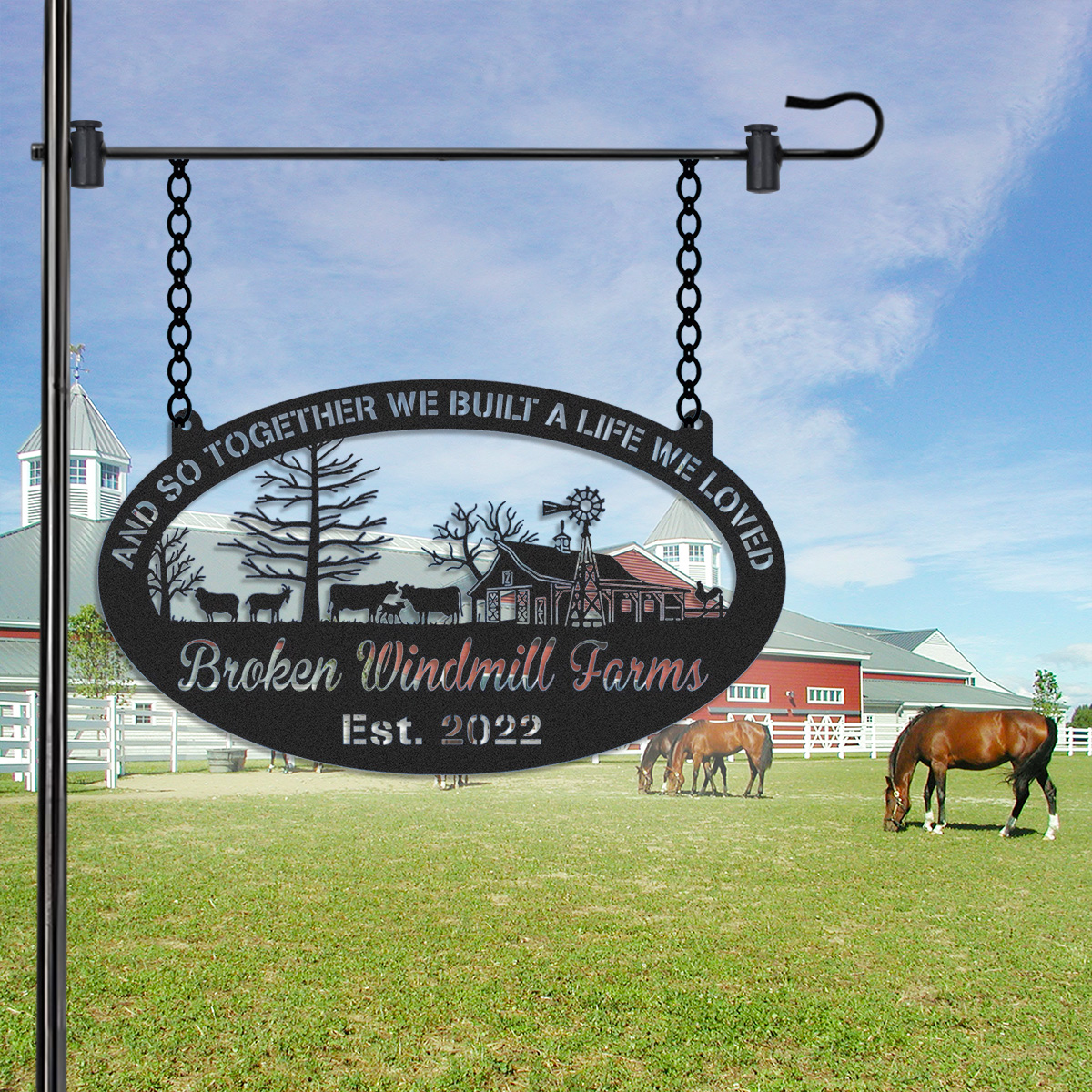 Custom Metal Farm Sign, Personalized Cow Farm Sign, Farmville sign, Barn Sign, Farmer Gift, Farmhouse Decor, Personalized Farm Name Sign