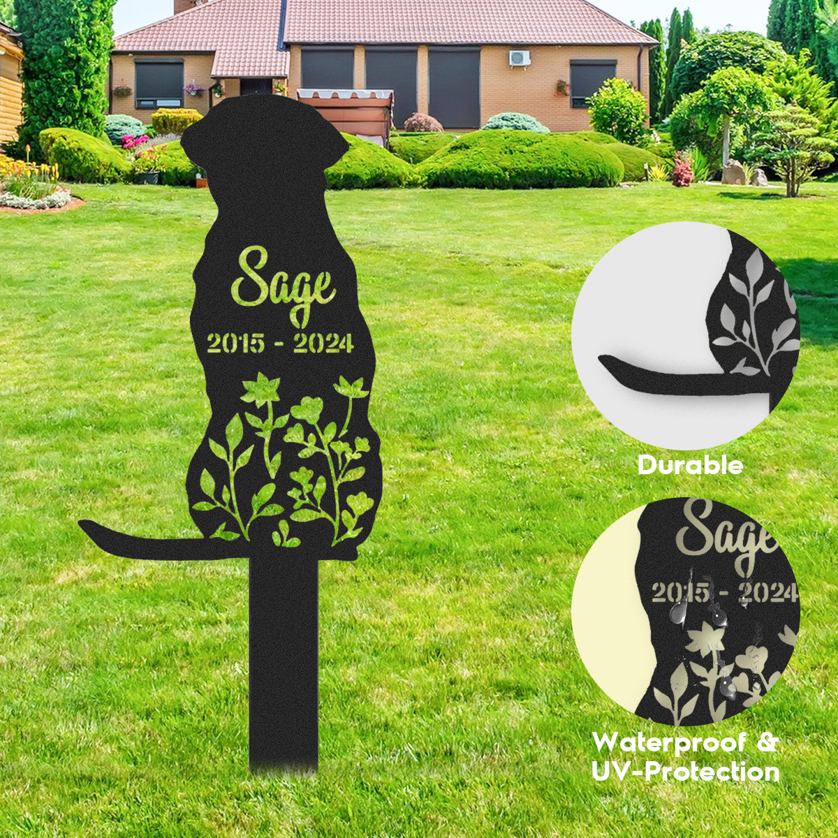 Personalized Dog Grave Marker, Dog Memorial Stake, Dog Loss Gift, Pet Memorial Sign,Pet remembrance,Outdoor pet sign,Labrador Retriever Sign