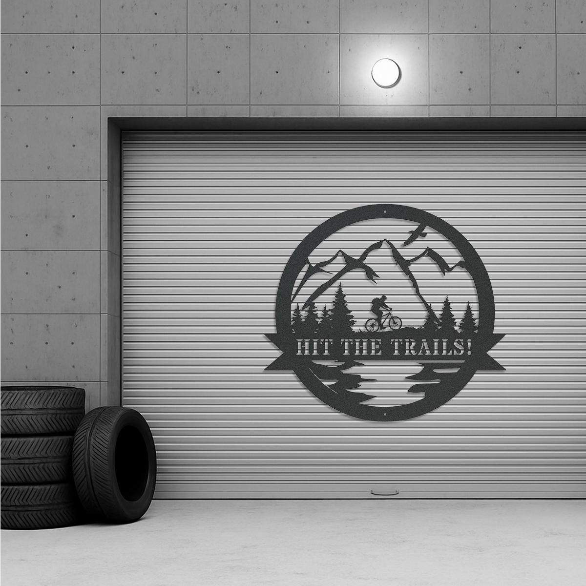 Mountain Biking Sign, Custom Cut Metal Sign, Personalized Gift