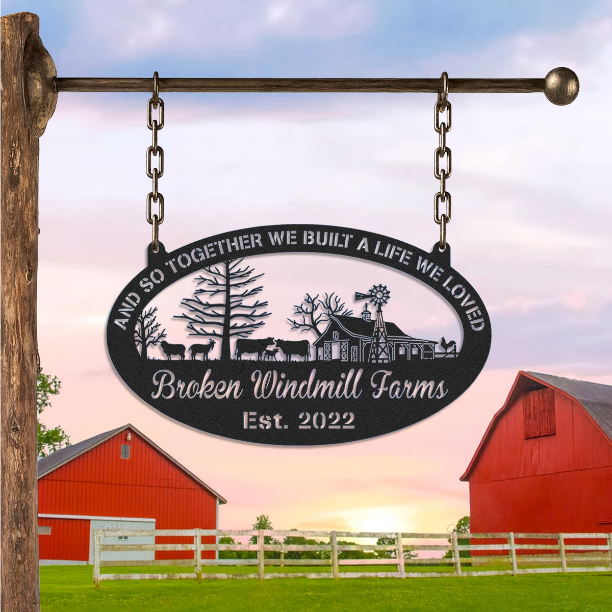 Custom Metal Farm Sign, Personalized Cow Farm Sign, Farmville sign, Barn Sign, Farmer Gift, Farmhouse Decor, Personalized Farm Name Sign