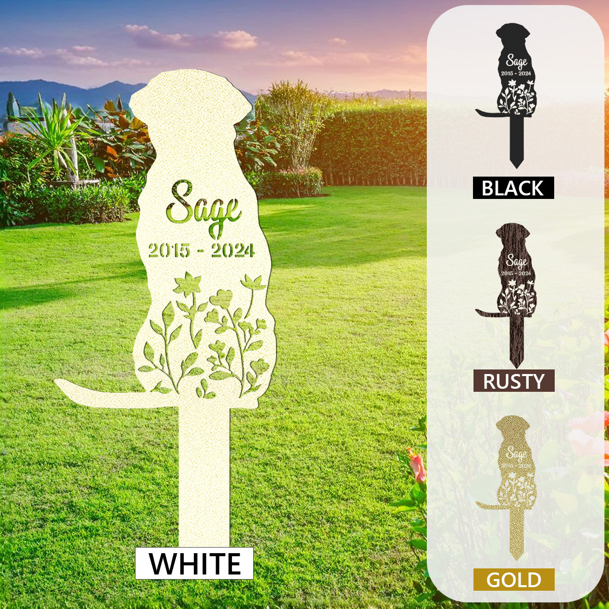 Personalized Dog Grave Marker, Dog Memorial Stake, Dog Loss Gift, Pet Memorial Sign,Pet remembrance,Outdoor pet sign,Labrador Retriever Sign