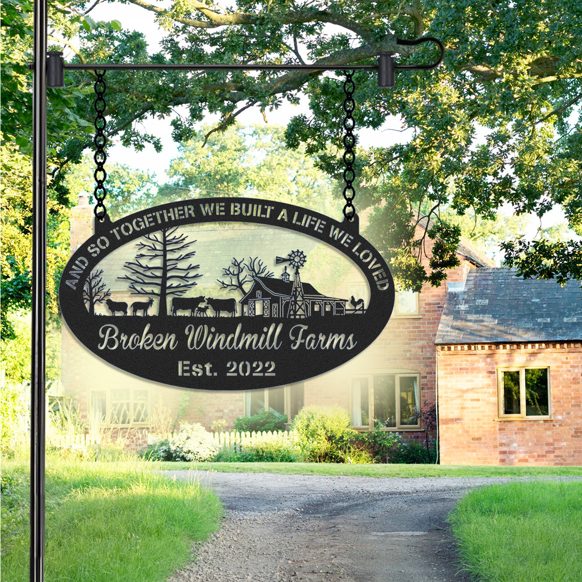 Custom Metal Farm Sign, Personalized Cow Farm Sign, Farmville sign, Barn Sign, Farmer Gift, Farmhouse Decor, Personalized Farm Name Sign