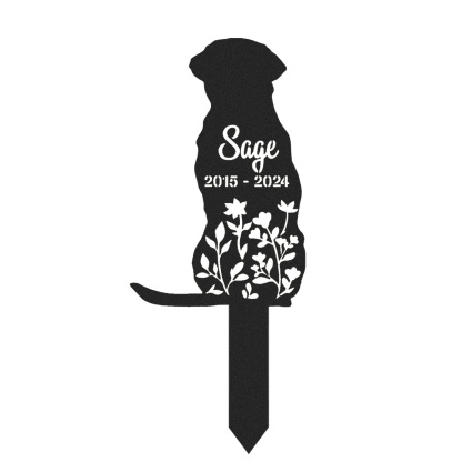 Personalized Dog Grave Marker, Dog Memorial Stake, Dog Loss Gift, Pet Memorial Sign,Pet remembrance,Outdoor pet sign,Labrador Retriever Sign