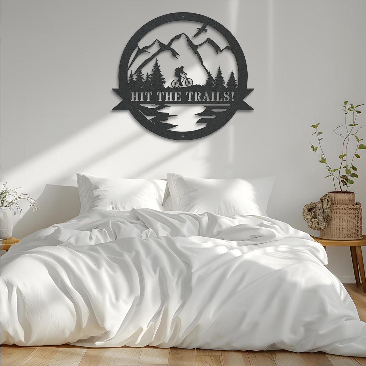 Mountain Biking Sign, Custom Cut Metal Sign, Personalized Gift