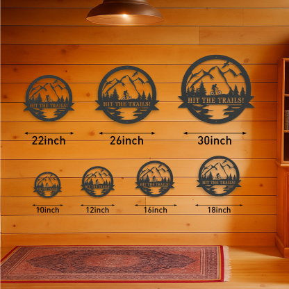 Mountain Biking Sign, Custom Cut Metal Sign, Personalized Gift