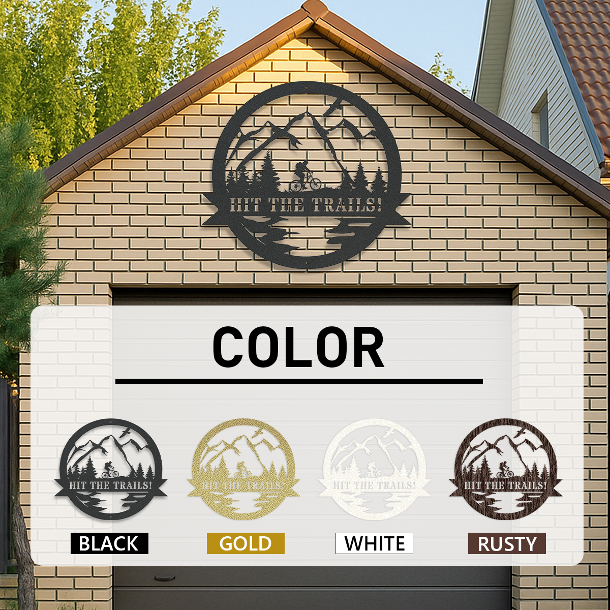 Mountain Biking Sign, Custom Cut Metal Sign, Personalized Gift