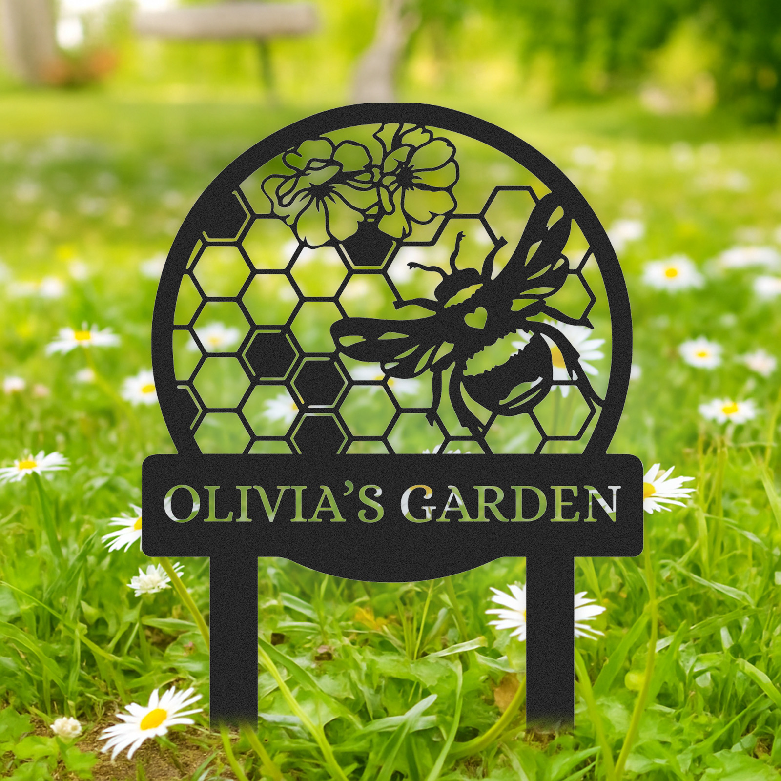 Personalized Garden Signs | Garden Stake Metal Sign | Custom Garden Sign | Customized Bird Garden Name Sign Yard Sign| Garden Signs Decorative Outdoor | Personalized Camping Gifts