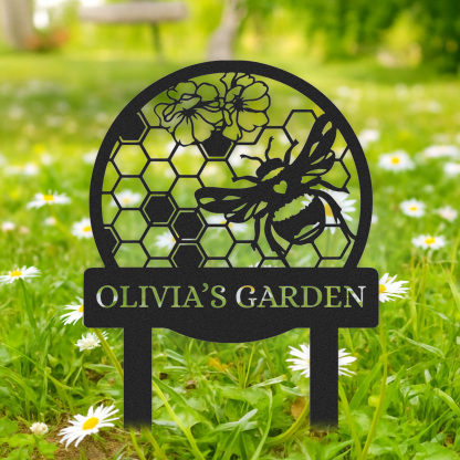 Personalized Garden Stake Metal Sign 