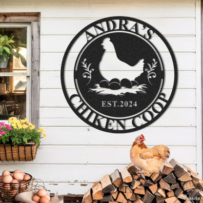 Custom Metal Signs Chicken Coop Signs for Farm Yard Decor 