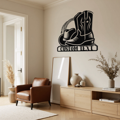 Personalized Cowboy Metal Sign, Western Wall Decor, Rustic Cowboy Riding Wall Art, Metal Outdoor Wall Art,  Rustic Country Western Decor for Bedroom Living Room Bathroom, Customized Gifts Color08