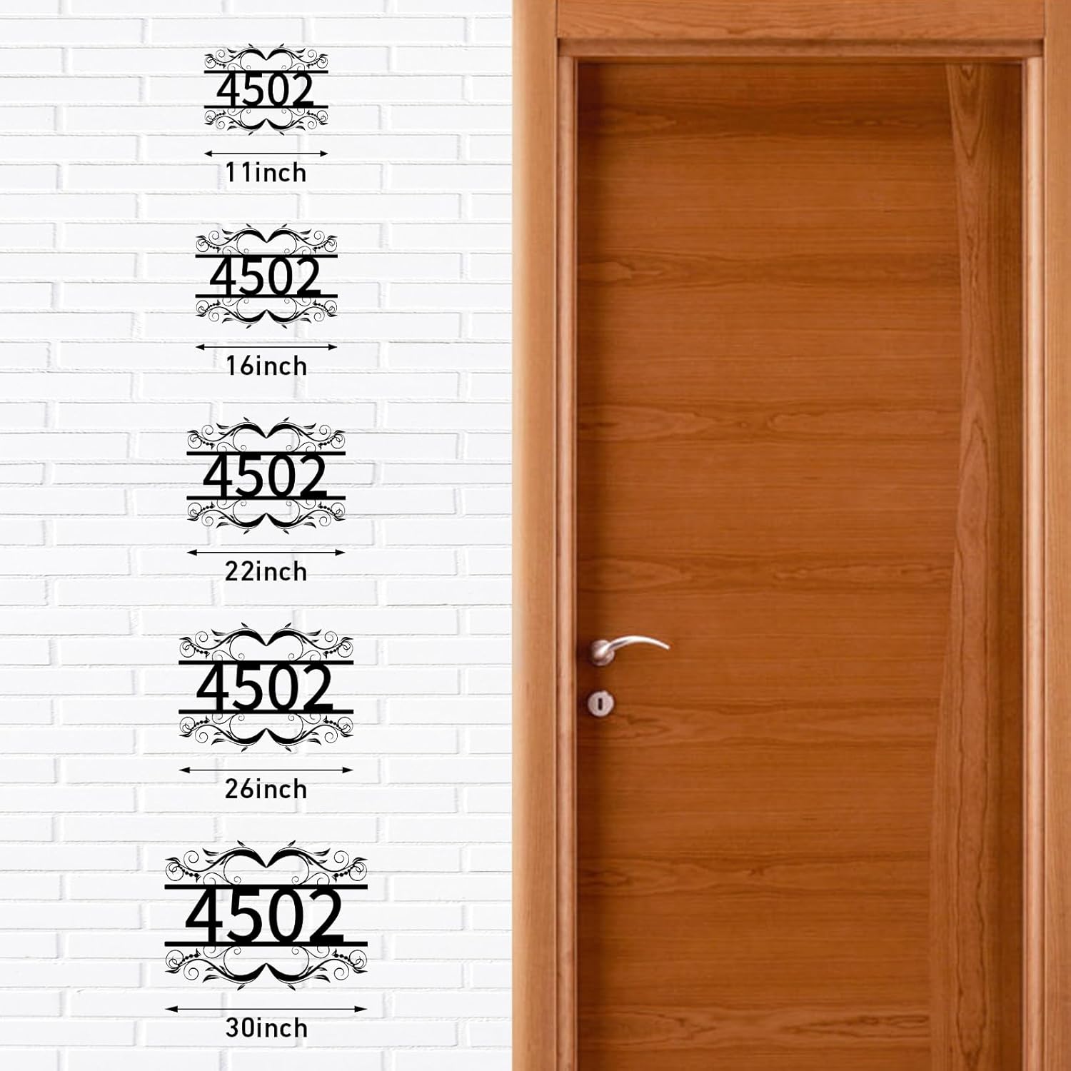 Personalized House Number Metal Sign, Metal Address Sign, House Warming Gift, Front Door Sign, Wedding Date Sign-MetalsignX