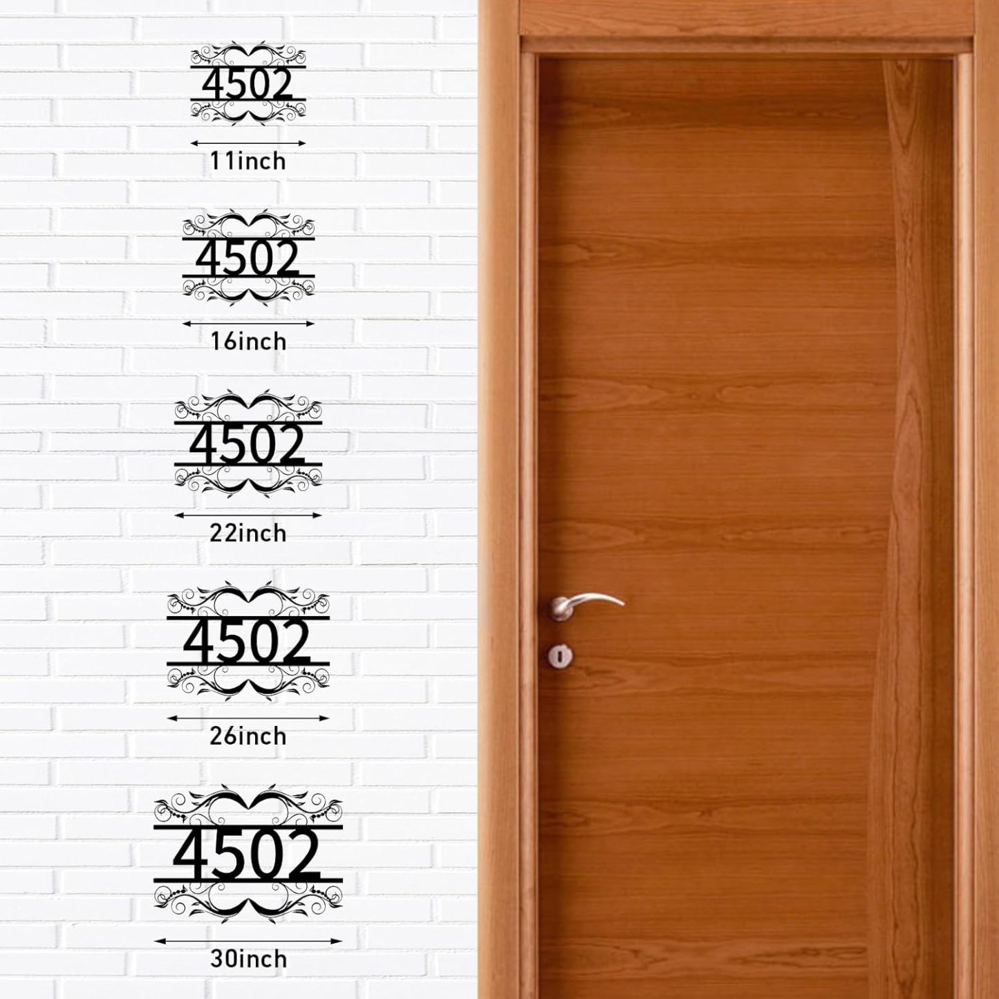 Personalized House Number Metal Sign, Metal Address Sign, House Warming Gift, Front Door Sign, Wedding Date Sign-MetalsignX