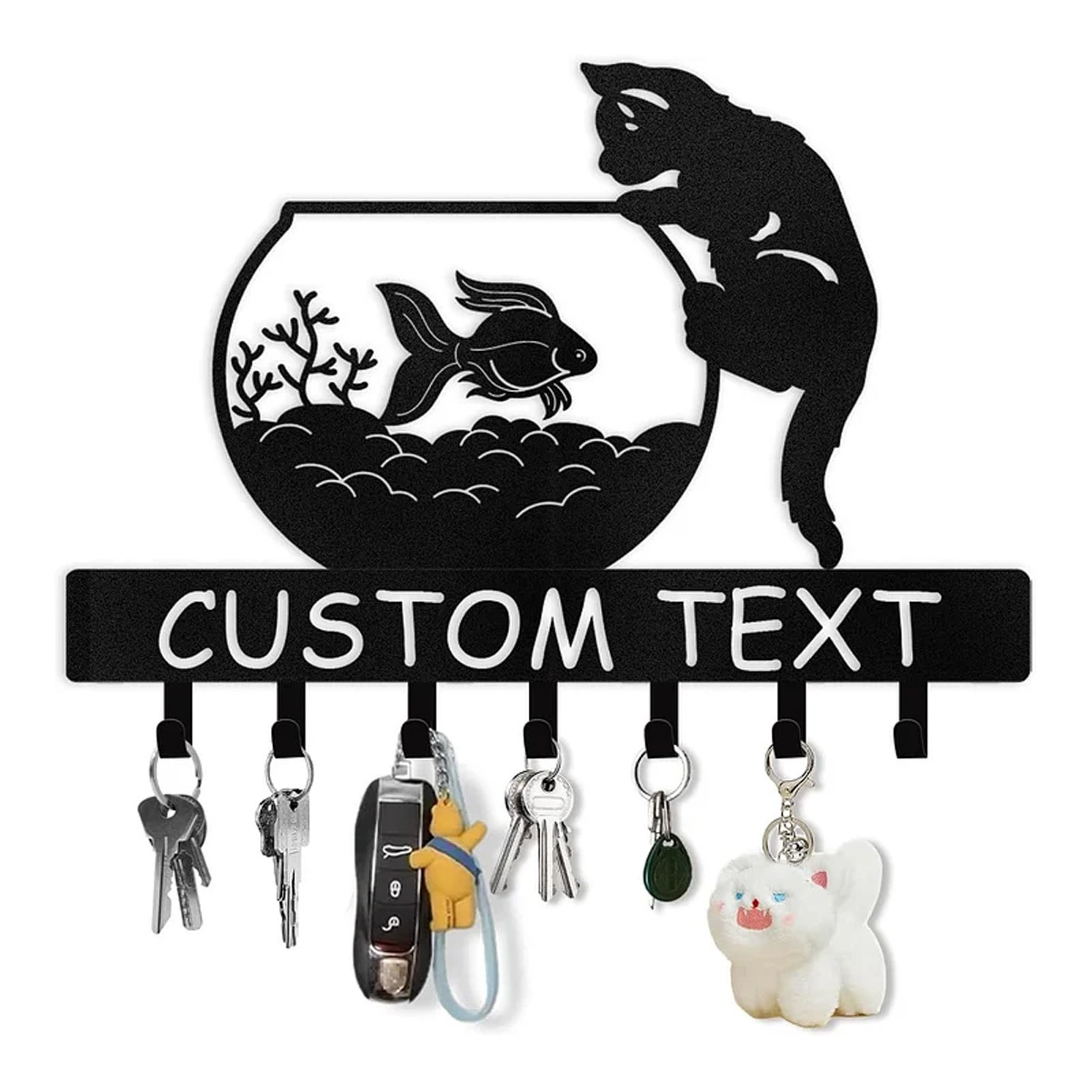 Custom Dog Leash Holder for Wall, Custom Metal Key Holder Wall Mount-MetalsignX