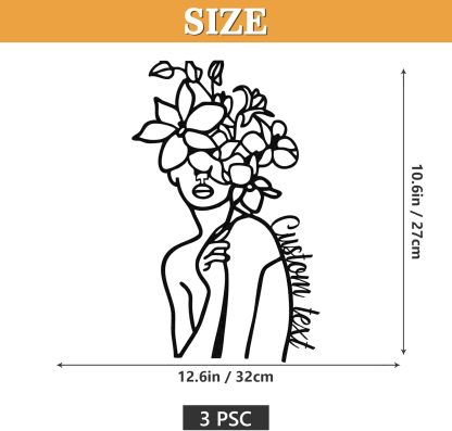  Personalized Metal Wall Art Decor, 3 Pcs Metal Signs, Tree of Life Wall Art, Family Tree Wall Sculptures, Custom Name Sign Gifts for Home Bedroom Living Room Color01